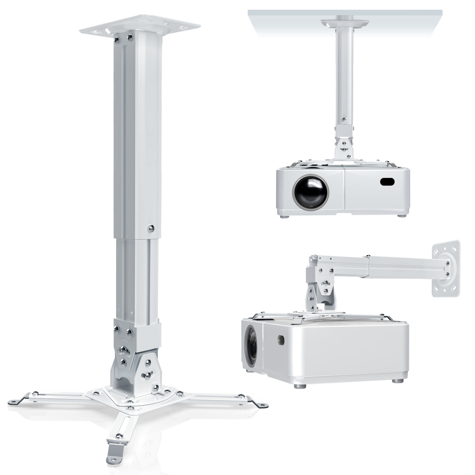 Кронштейн потолочный ONKRON K5A, до 10кг,  белый